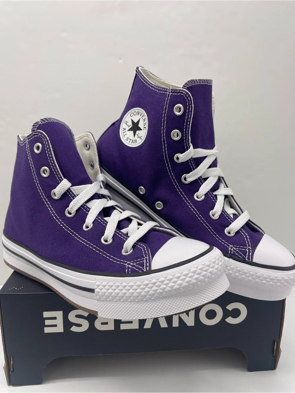 Converse WMNS CTAS EVA LIFT HI BLACKBERRY JAM/WHITE/EGRET Platform Sneakers